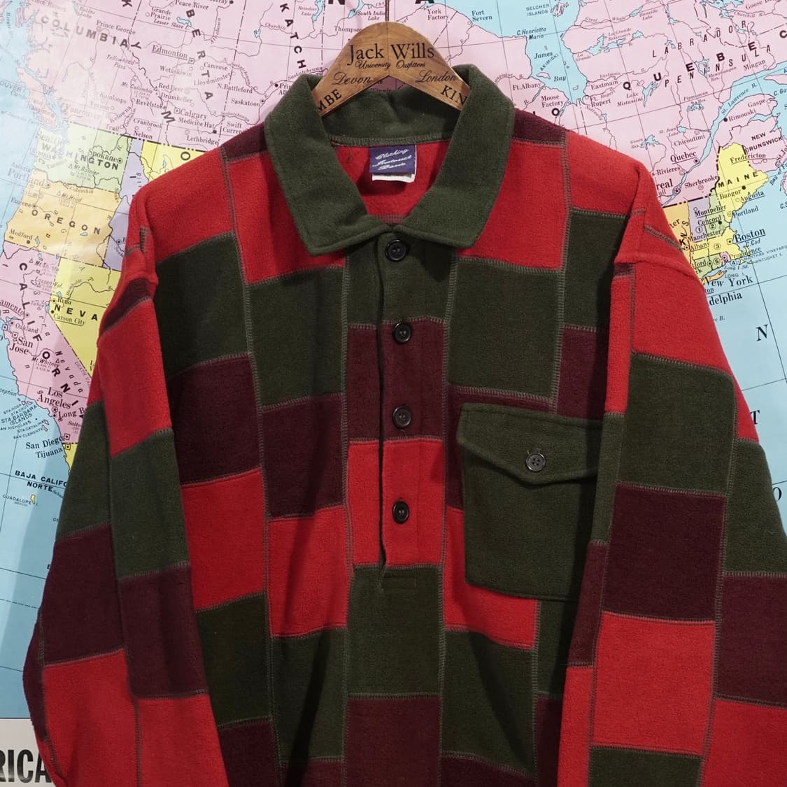 빈티지 패치워크 플리스 스웻 상품이미지2