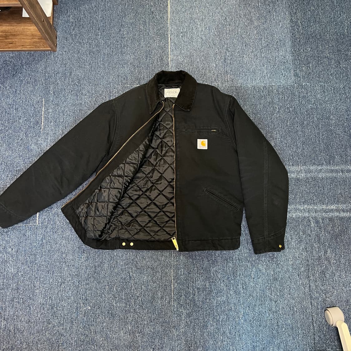 칼하트 WIP OG 디트로이트 자켓 블랙 스톤 캔버스 사이즈 S 상품이미지2