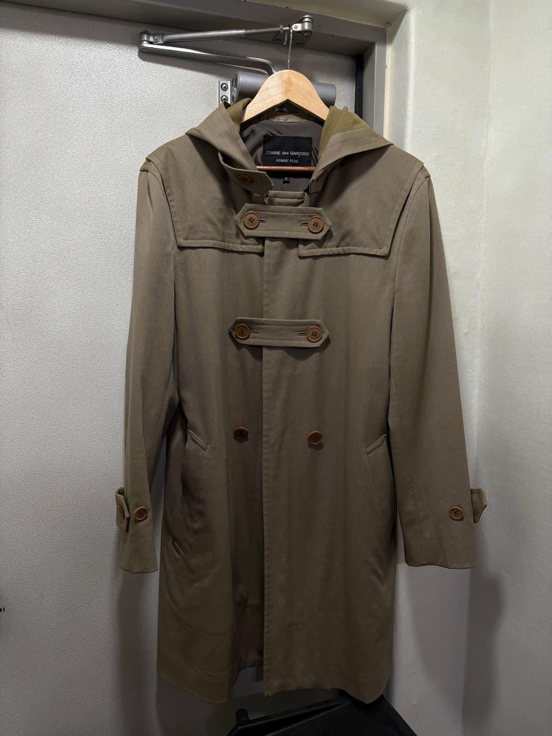 [M] 00’s F/W 꼼데가르송 옴므 플러스 울 트렌치 코트 상품이미지2