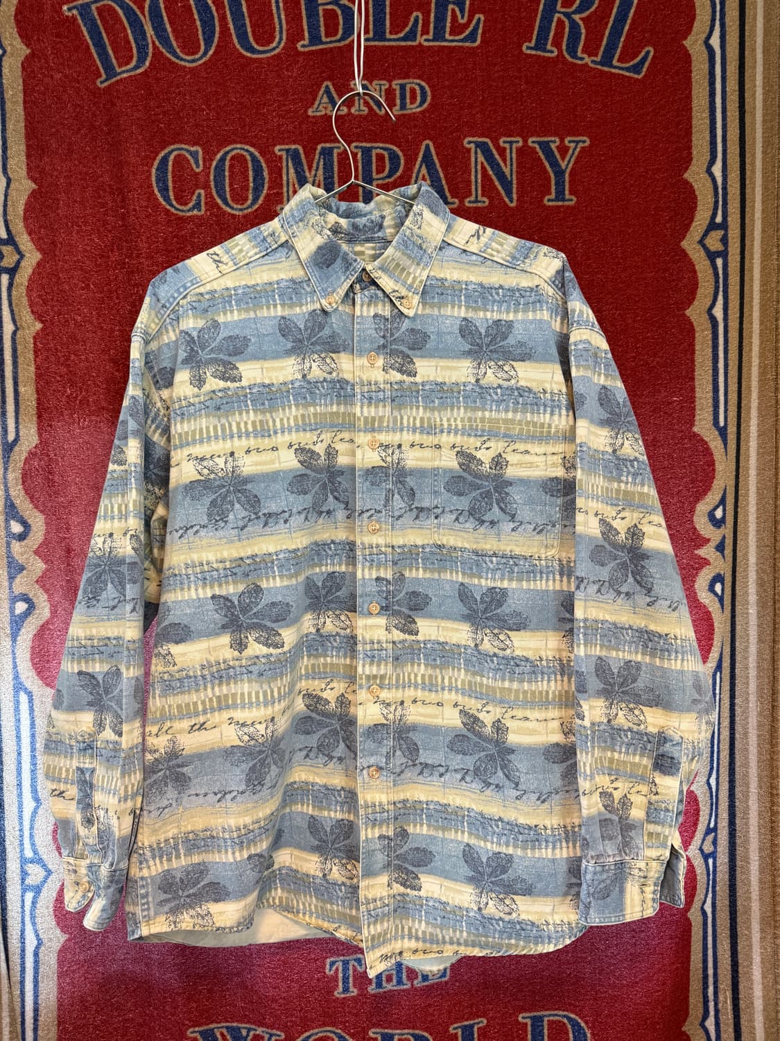 L.L.Bean Leaf pattern shirts L size 상품이미지1