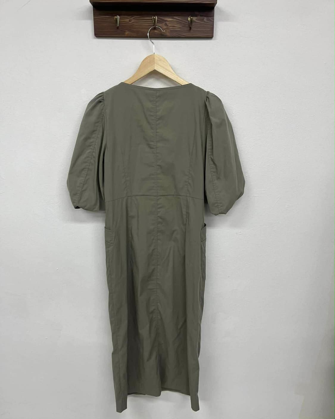 시스템 한섬 20년 신형 퍼프 벌룬 원피스 미디 드레스 상품이미지2