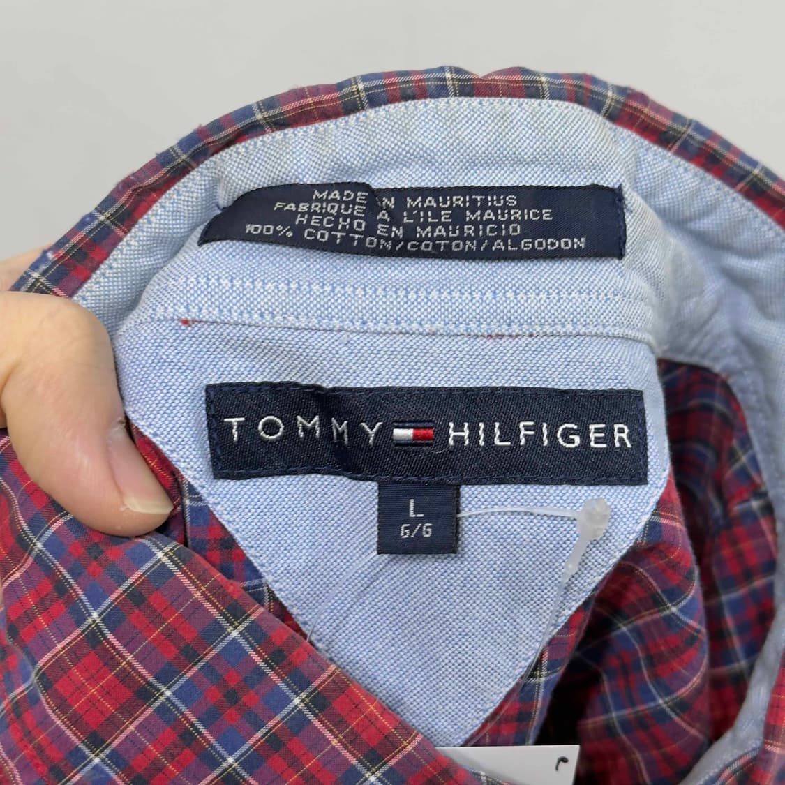 90s 타미힐피거 체크 셔츠 상품이미지5