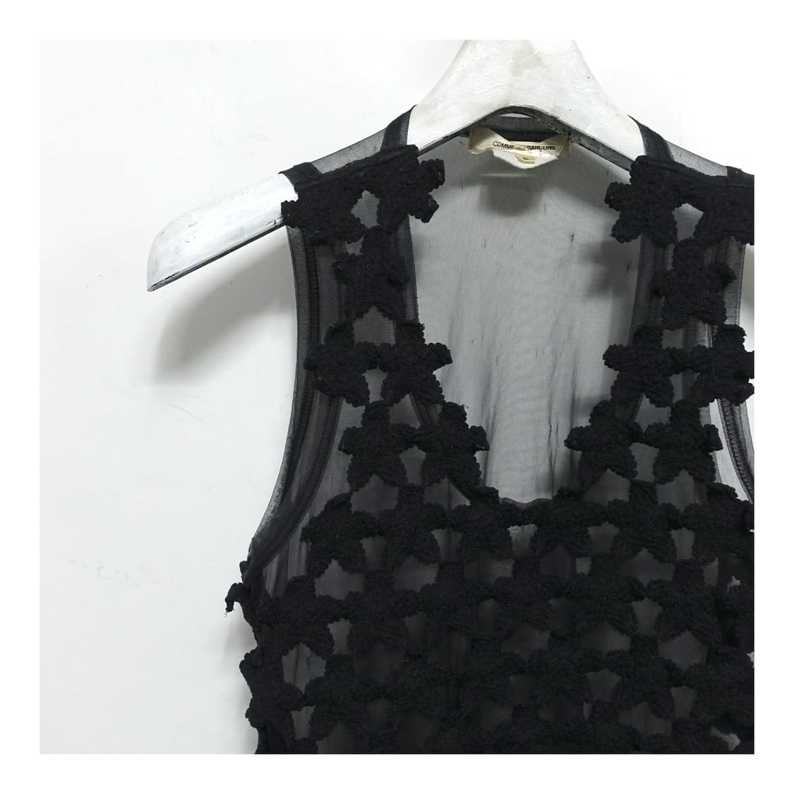 [S]CommedesGarcons 꼼데가르송 플라워 크로셰 시스루 베스트 상품이미지4