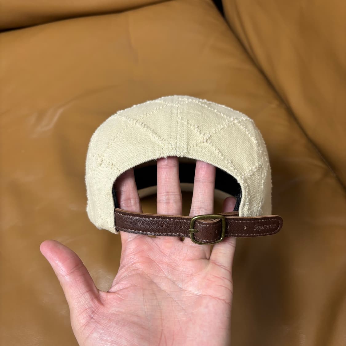 Supreme 슈프림 펀치드 탄 베이지 캠프캡 모자 (Tan Beige) 상품이미지7