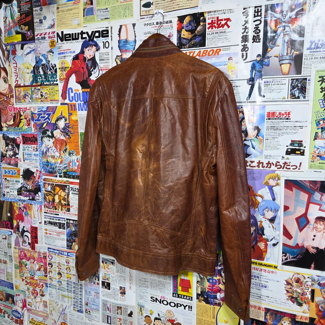 빈티지 리얼 레더 카멜 브라운 가죽 자켓 상품이미지6