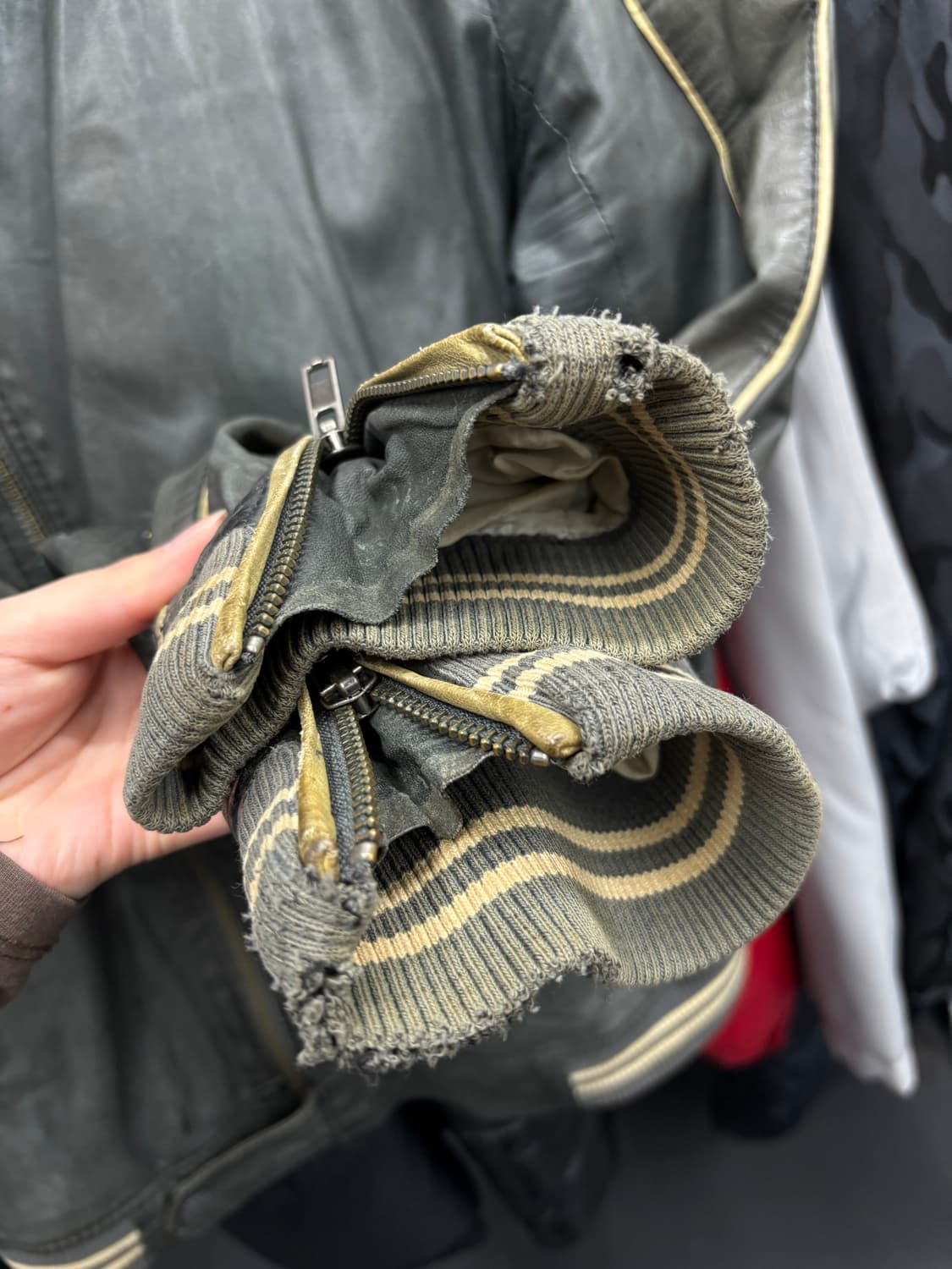 디젤 양가죽 라이더 레더 자켓 상품이미지9