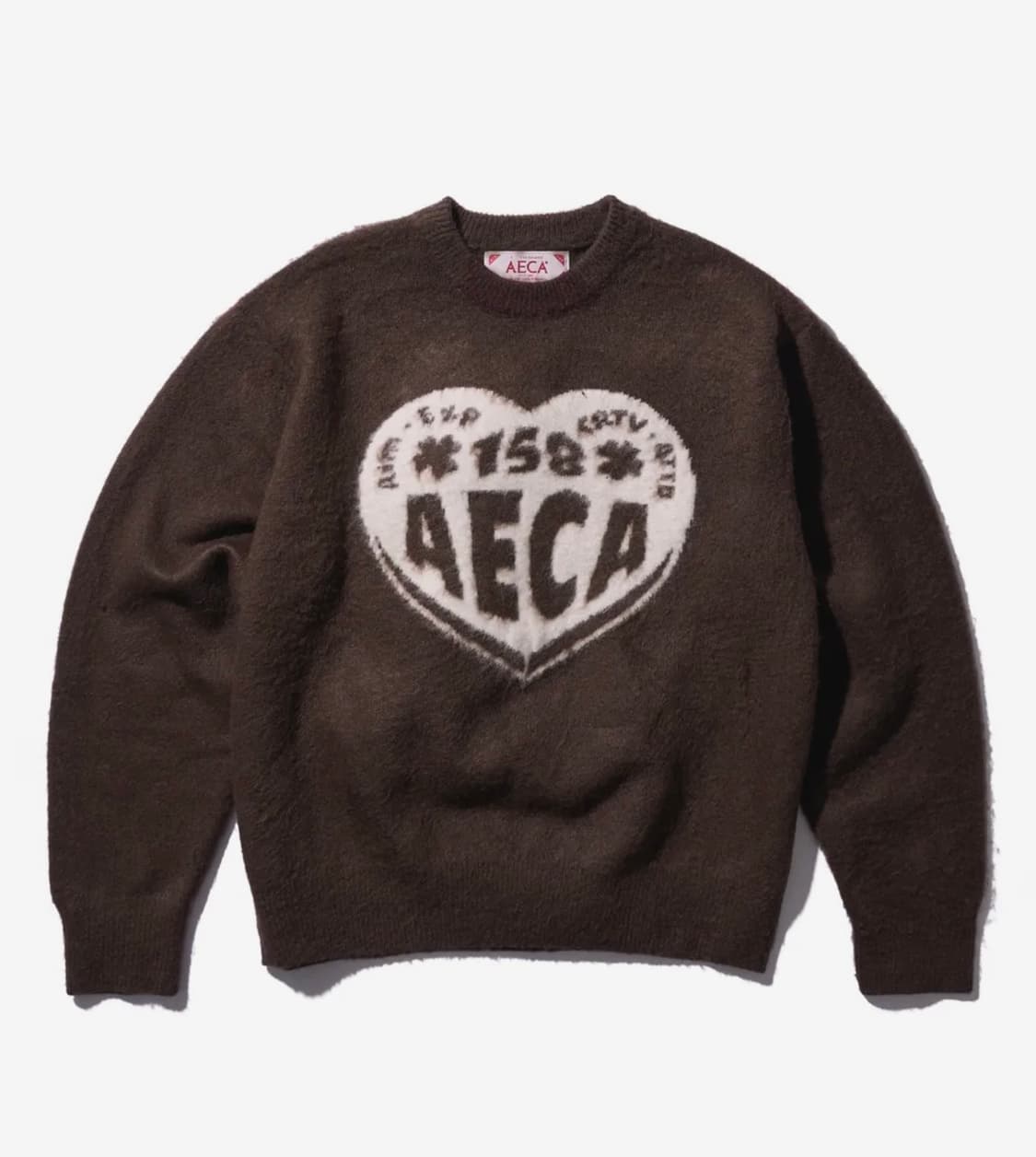 에이카 화이트 브라운 니트 L 상품이미지1