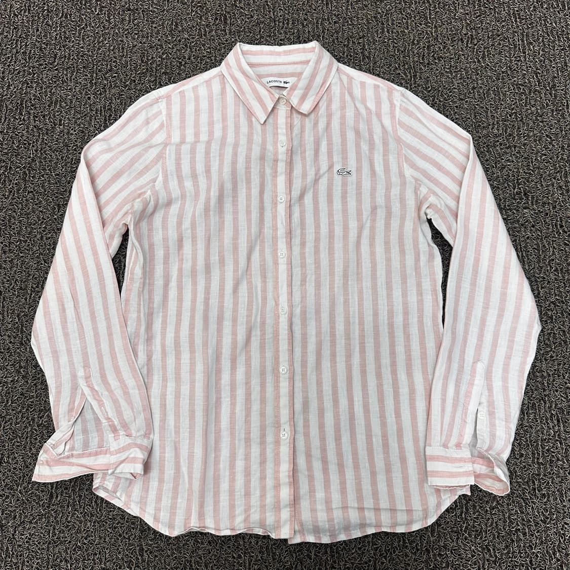 라코스테 여성 마 핑크 스트라이프 셔츠 90사이즈 상품이미지1