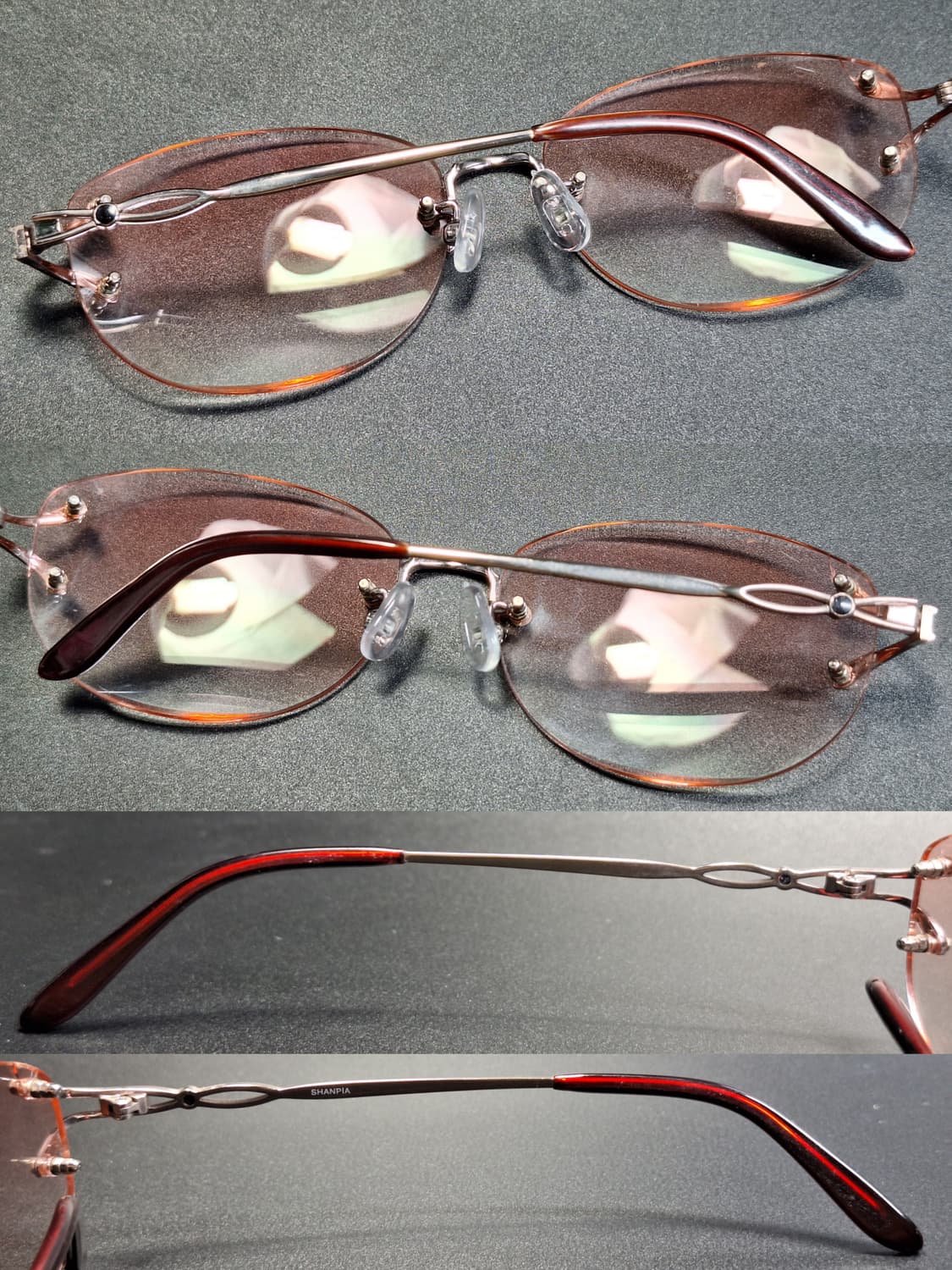 SHANPIA 무테 안경테 겸 선글라스 일본 수입 빈티지 레트로 클래식  상품이미지5