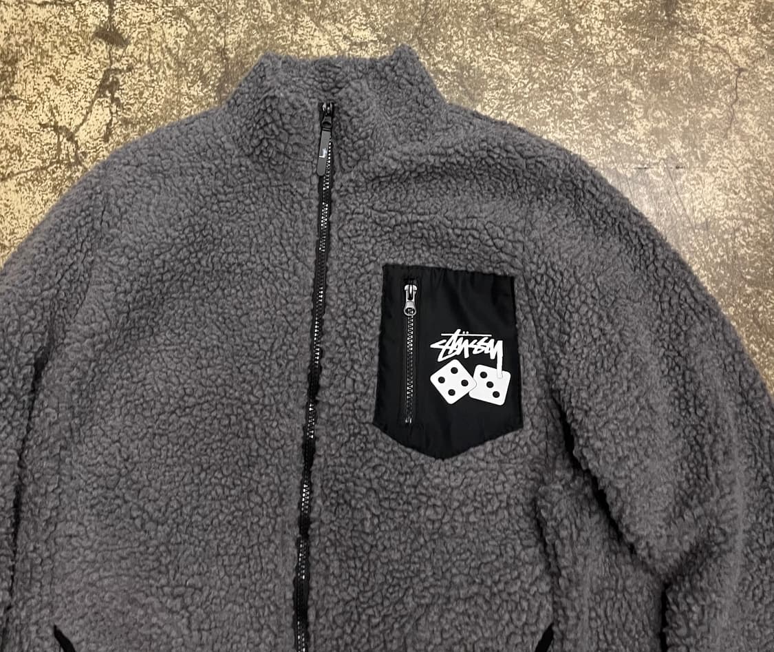 스투시 다이스 후리스 자켓 그레이 상품이미지2