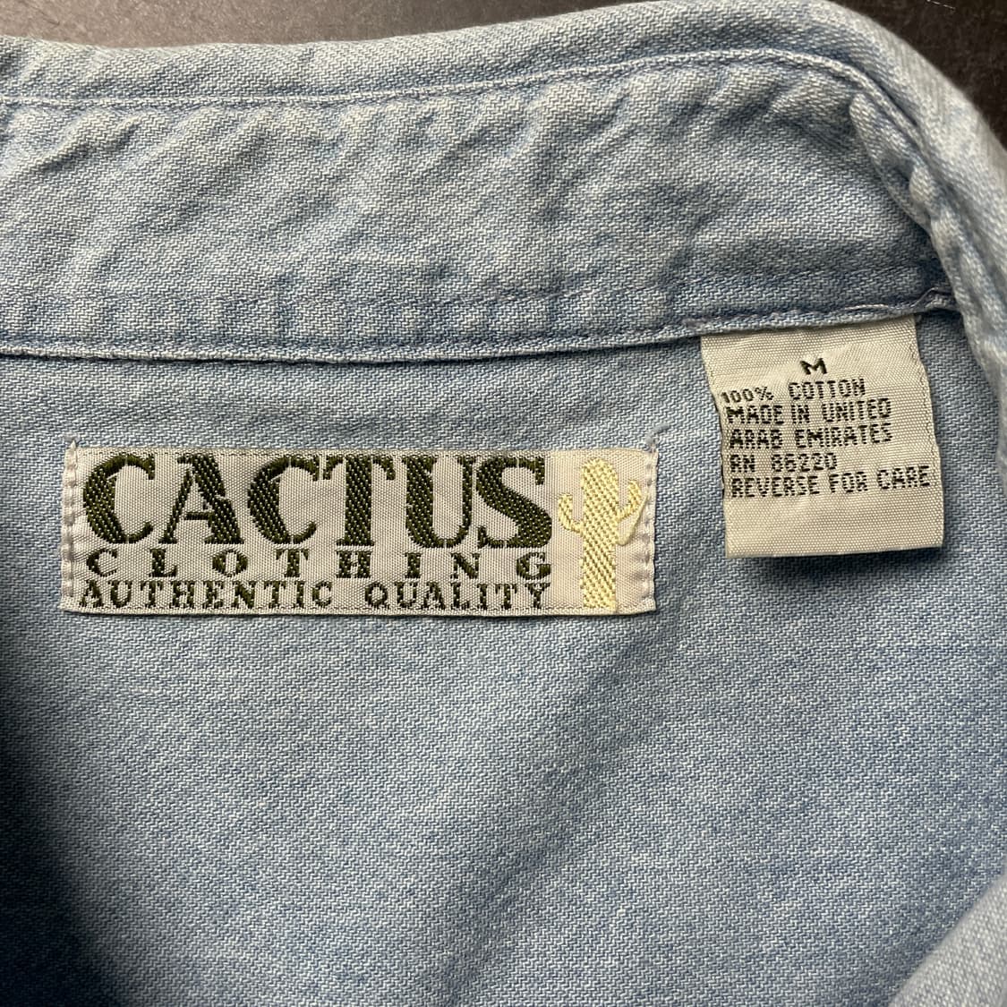 CACTUS 빈티지 다운버튼 코튼 데님 셔츠 A00688 상품이미지10