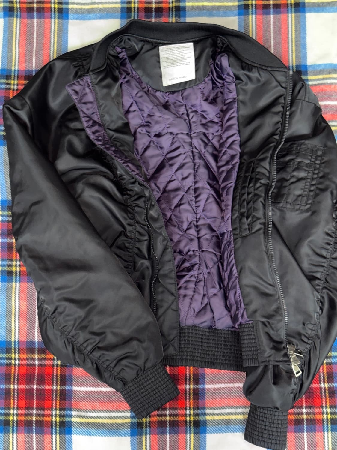 메종미네드 maison mined | crush 블랙 셔링 ma-1 S 상품이미지1