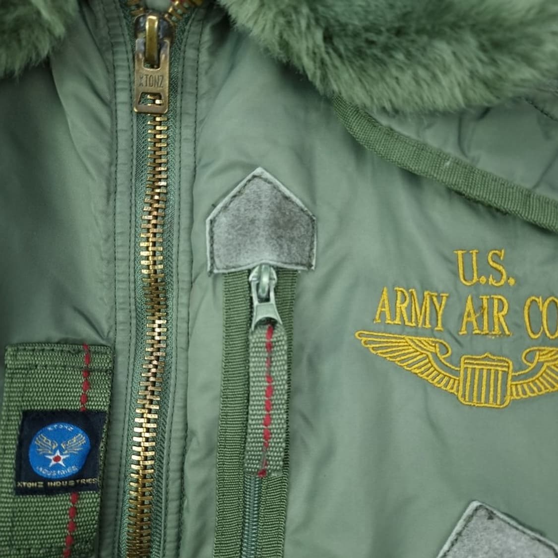 [엑스톤즈] 밀리터리 멀티 패치 카라 퍼 MA-1 봄버 자켓 M15839 상품이미지9