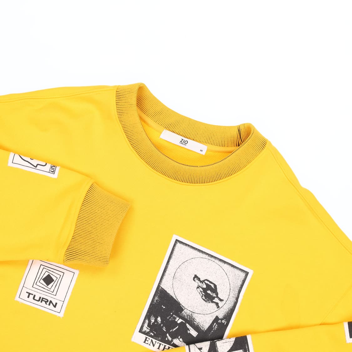 [95] 지오송지오 사이드지퍼 패치 긴팔 맨투맨 티셔츠 N6884 상품이미지4