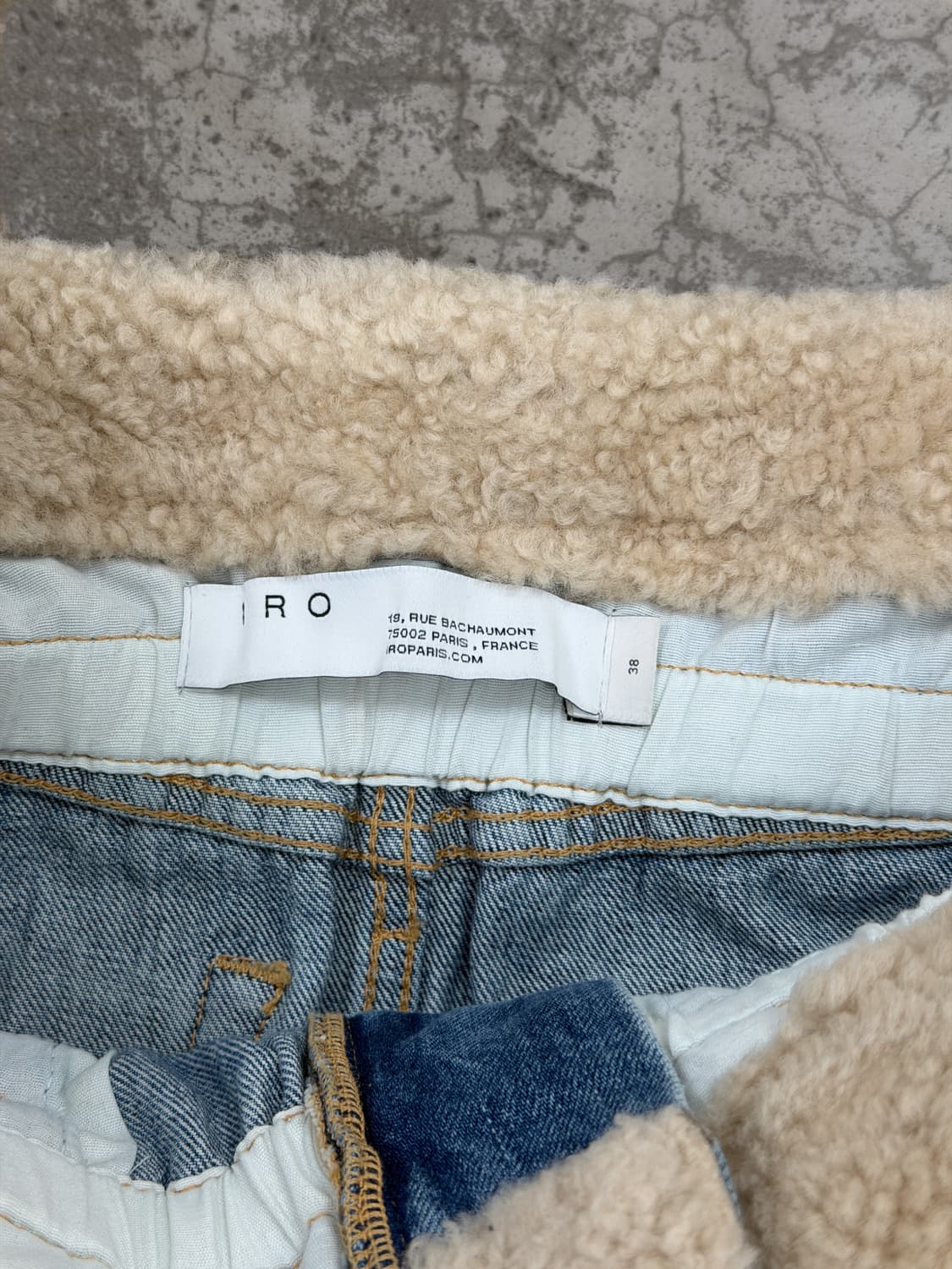 이로 아이콘스 쉐어링 트리밍 데님 스커트 상품이미지5