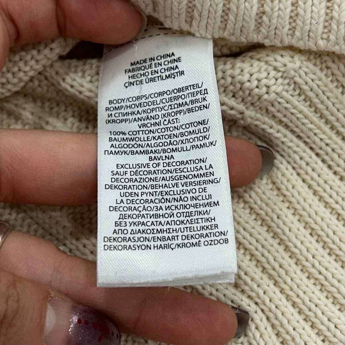 Polo 폴로 네이비 포니 아이보리 케이블 니트 상품이미지6