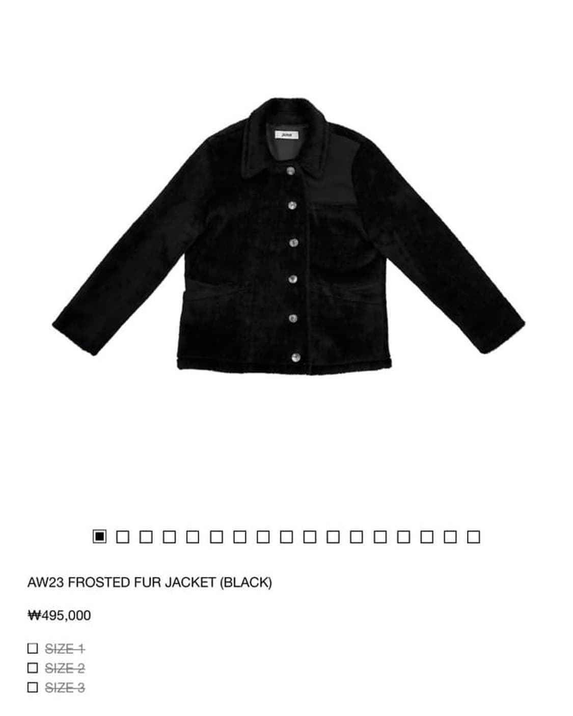 지초이 aw23 퍼자켓 상품이미지1