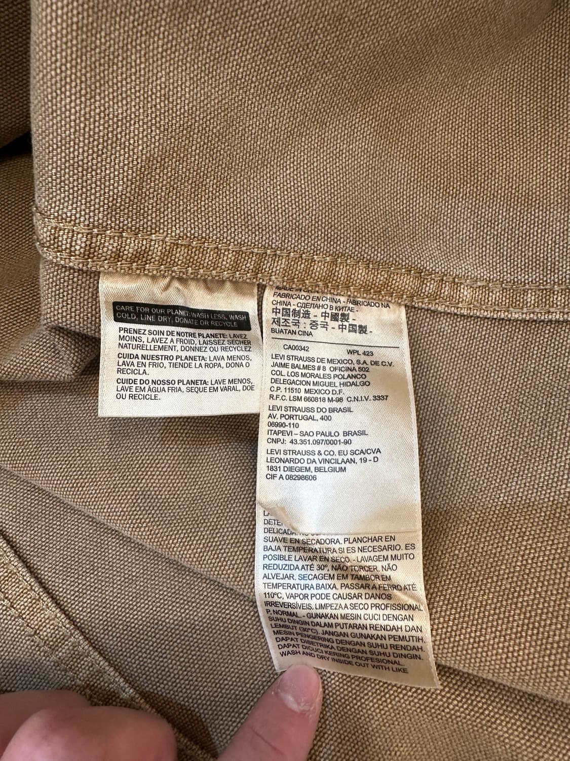 M) 리바이스 브라운 초어 캔버스 워크 자켓 상품이미지5