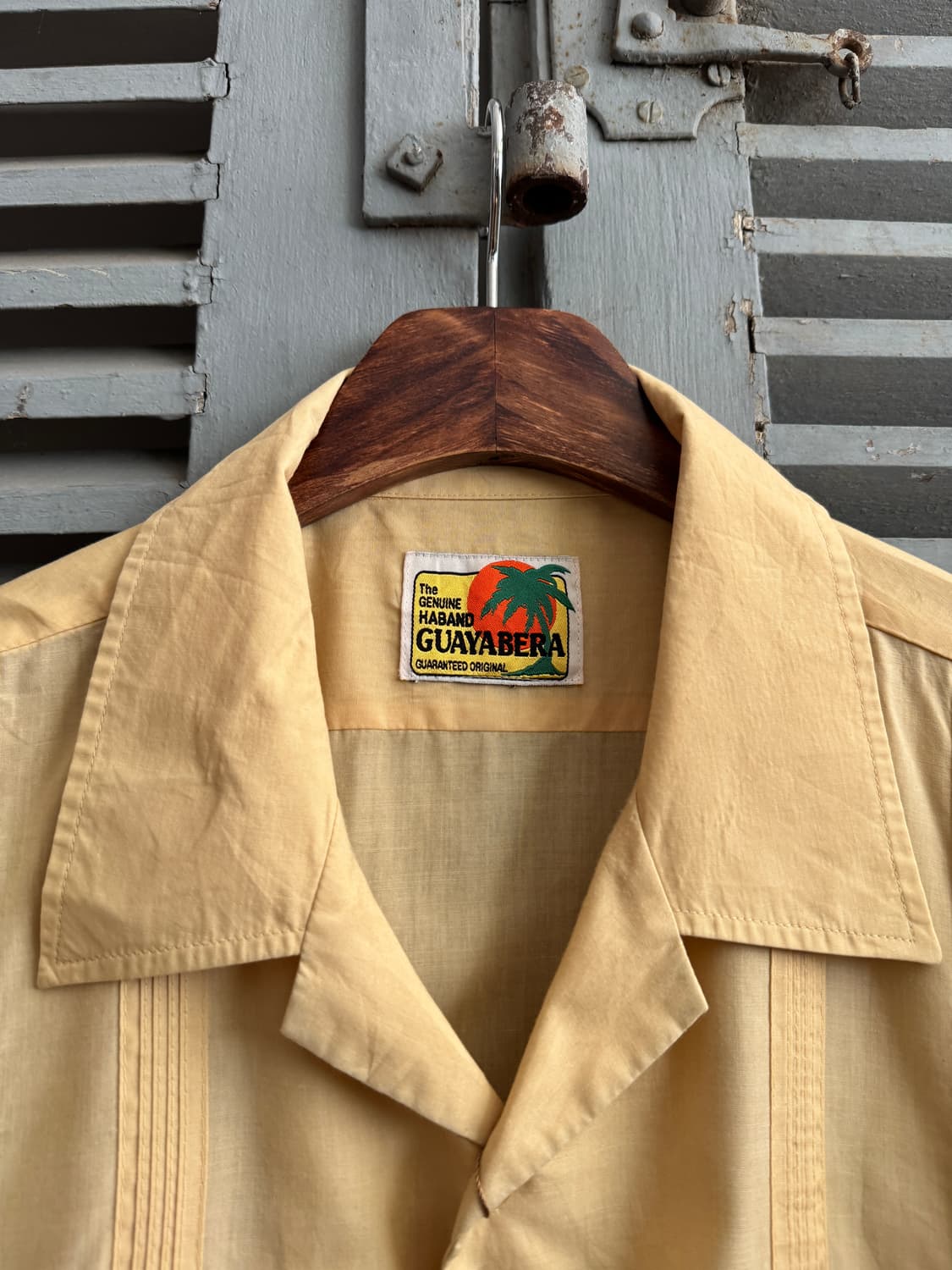 [2XL]90's GUAYABERA 파스텔옐로우 구아야베라 셔츠 상품이미지2