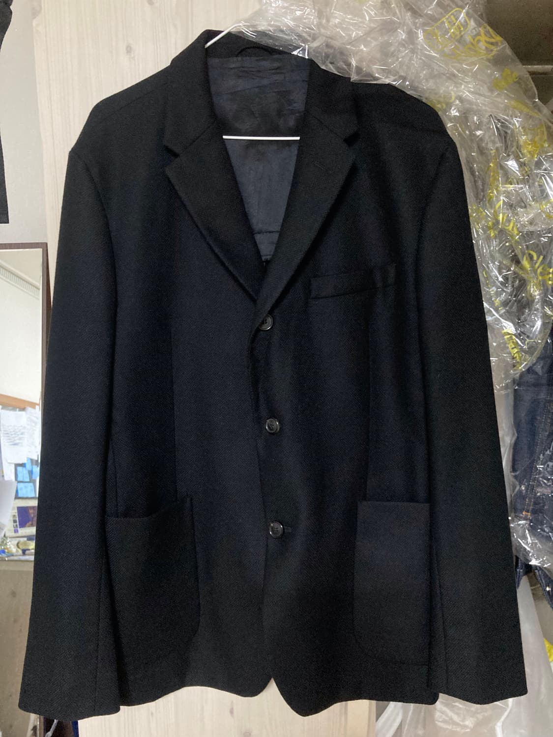 아워레가시 캔버스 블랙 울자켓 상품이미지1