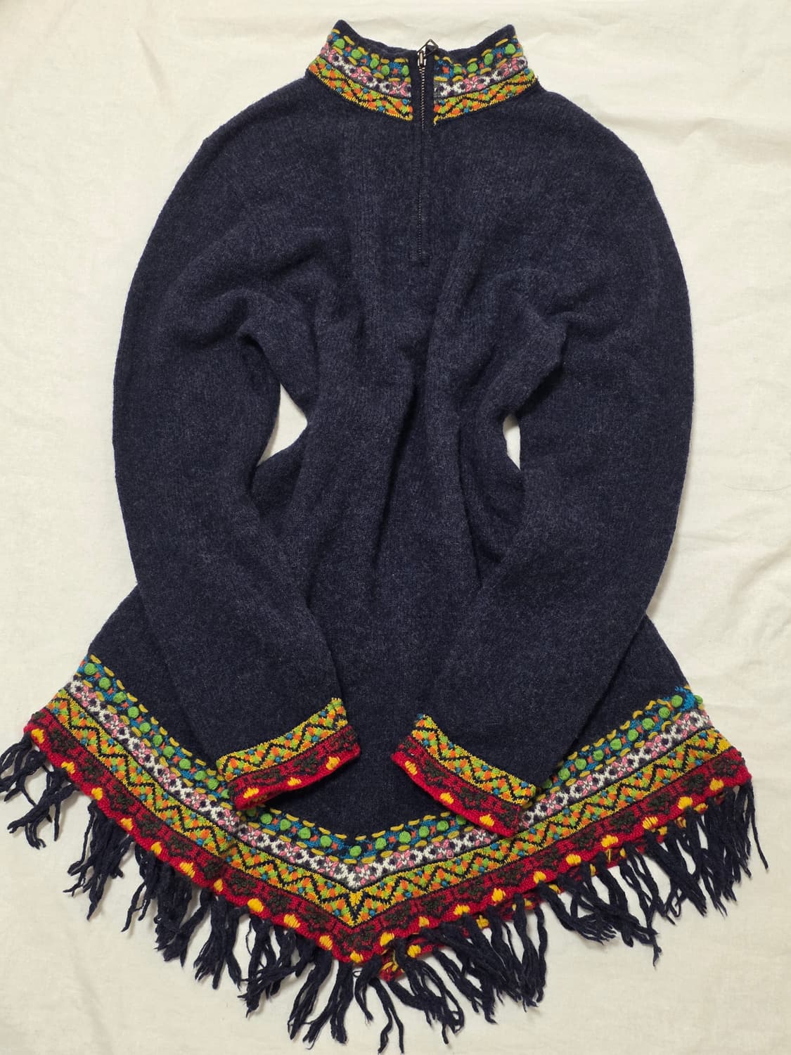 에스닉 보헤미안 모리걸 일본빈티지 니트 원피스 상품이미지2