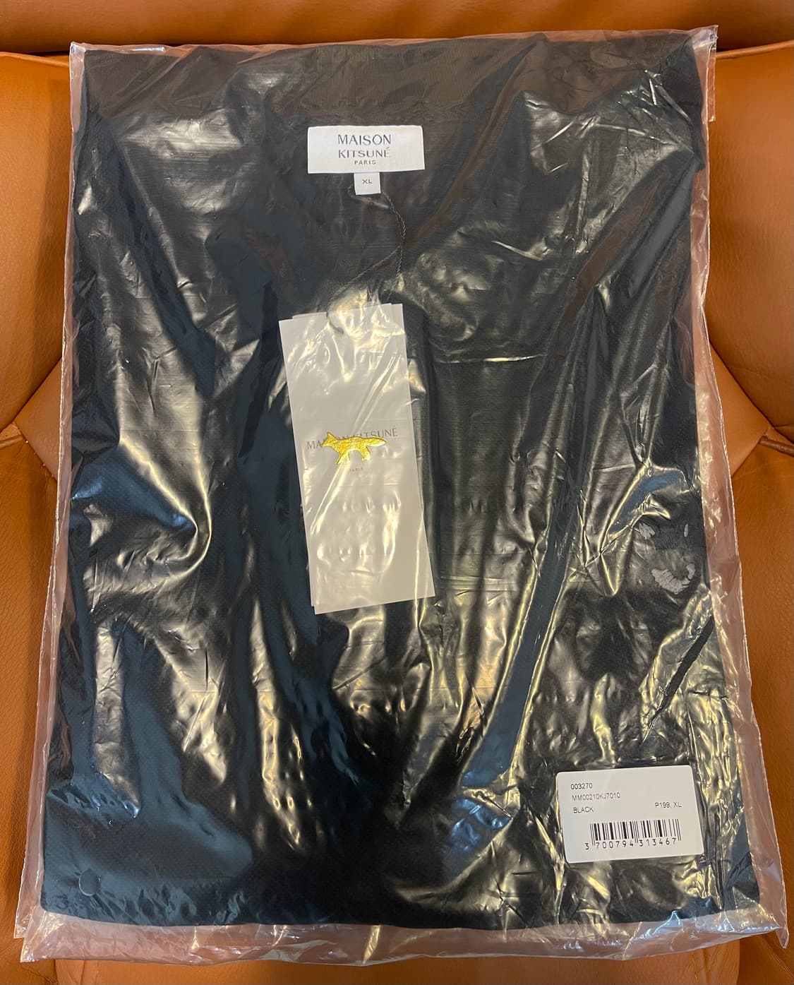 [새상품/정품] 메종키츠네 그레이폭스 반팔 카라티 (블랙 / XL) 상품이미지3