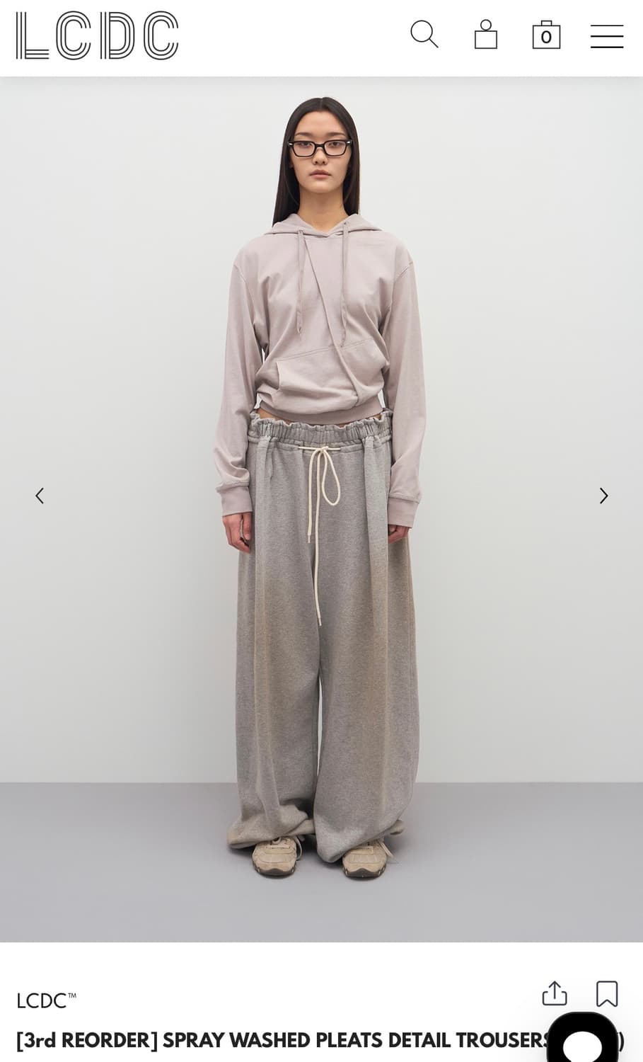LCDC SPRAY WASHED PLEATS DETAIL TROUSERS 상품이미지1