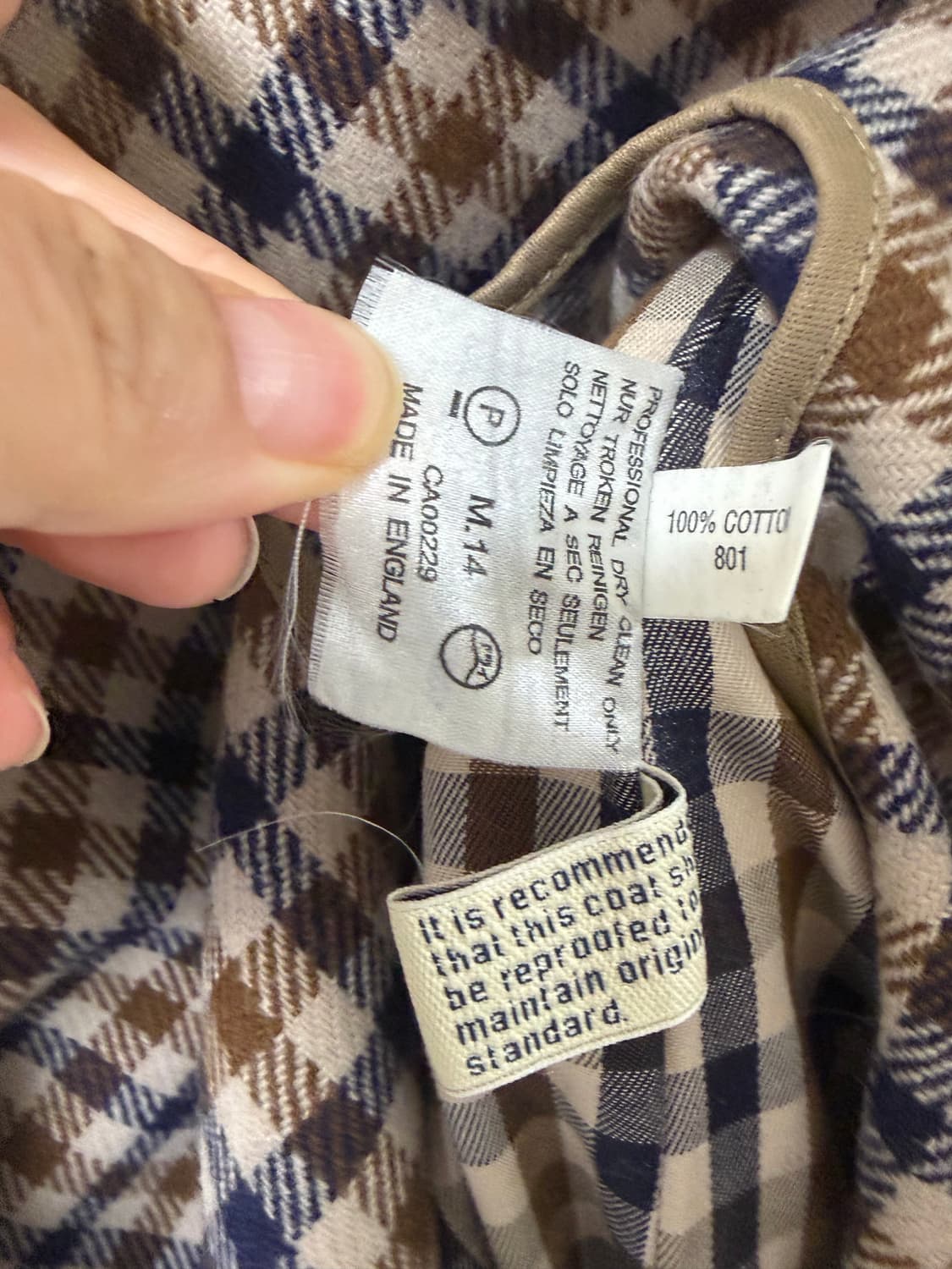 아쿠아스큐텀 Aquascutum 영국제 발마칸 코트  상품이미지8