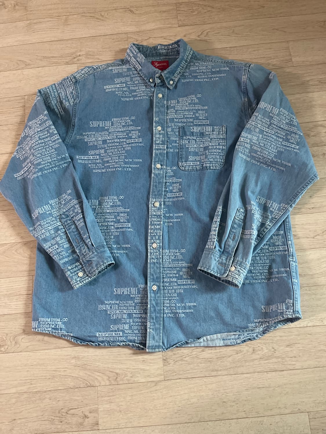 트레이드마크 자카드 데님 셔츠 23ss XL 상품이미지2
