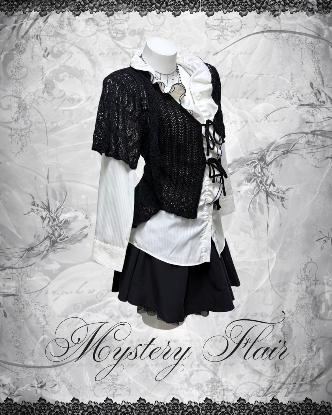 공겜여주 러플 블라우스 코디세트 4pcs 상품이미지4