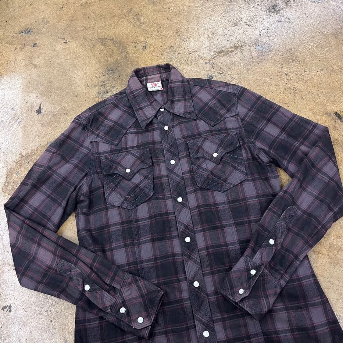 [정품/S] 트루릴리젼 웨스턴 체크 셔츠 남방 b15 상품이미지1