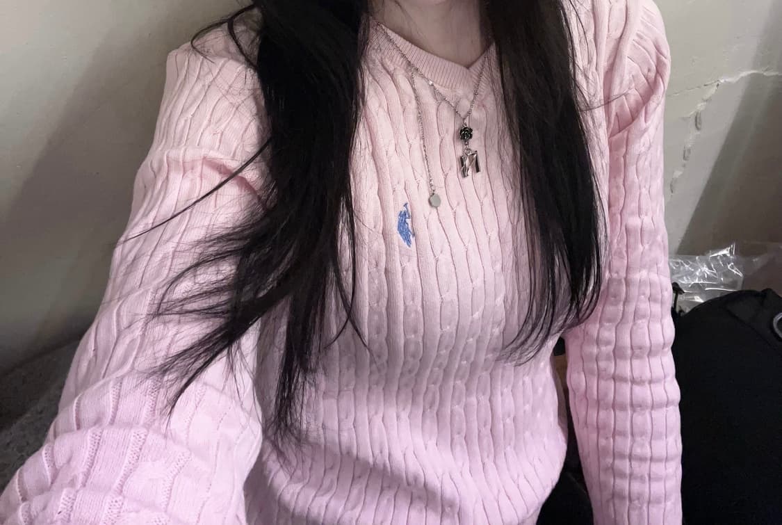 딸기우유 폴로니트 상품이미지1