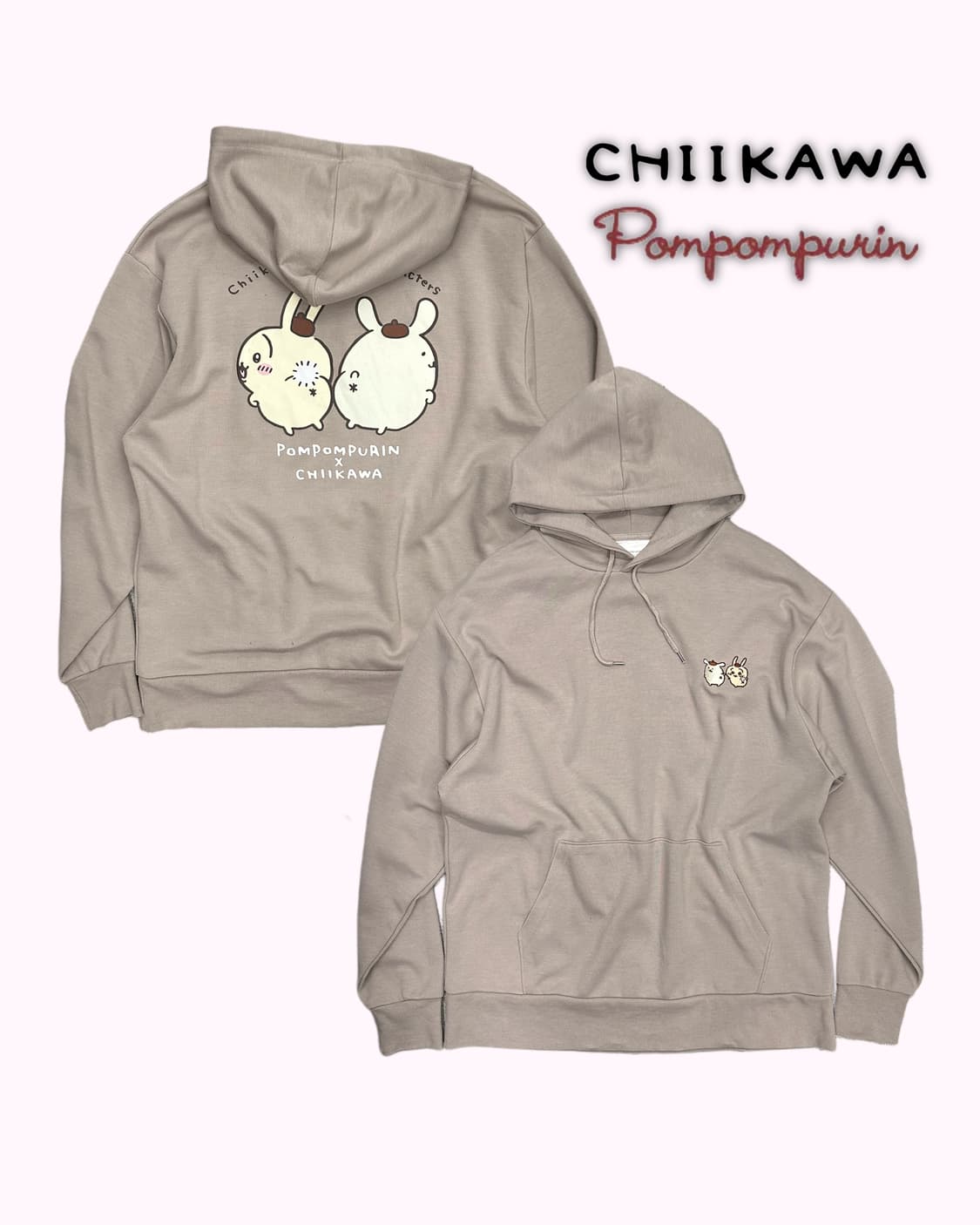 CHIIKAWA x POMPOMPURIN printing md hood 상품이미지1