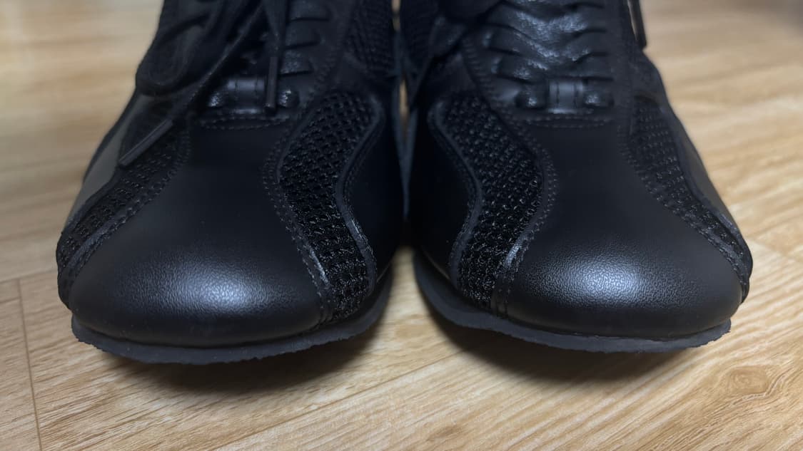 야세 스파이더 레더 스니커즈 블랙 상품이미지2