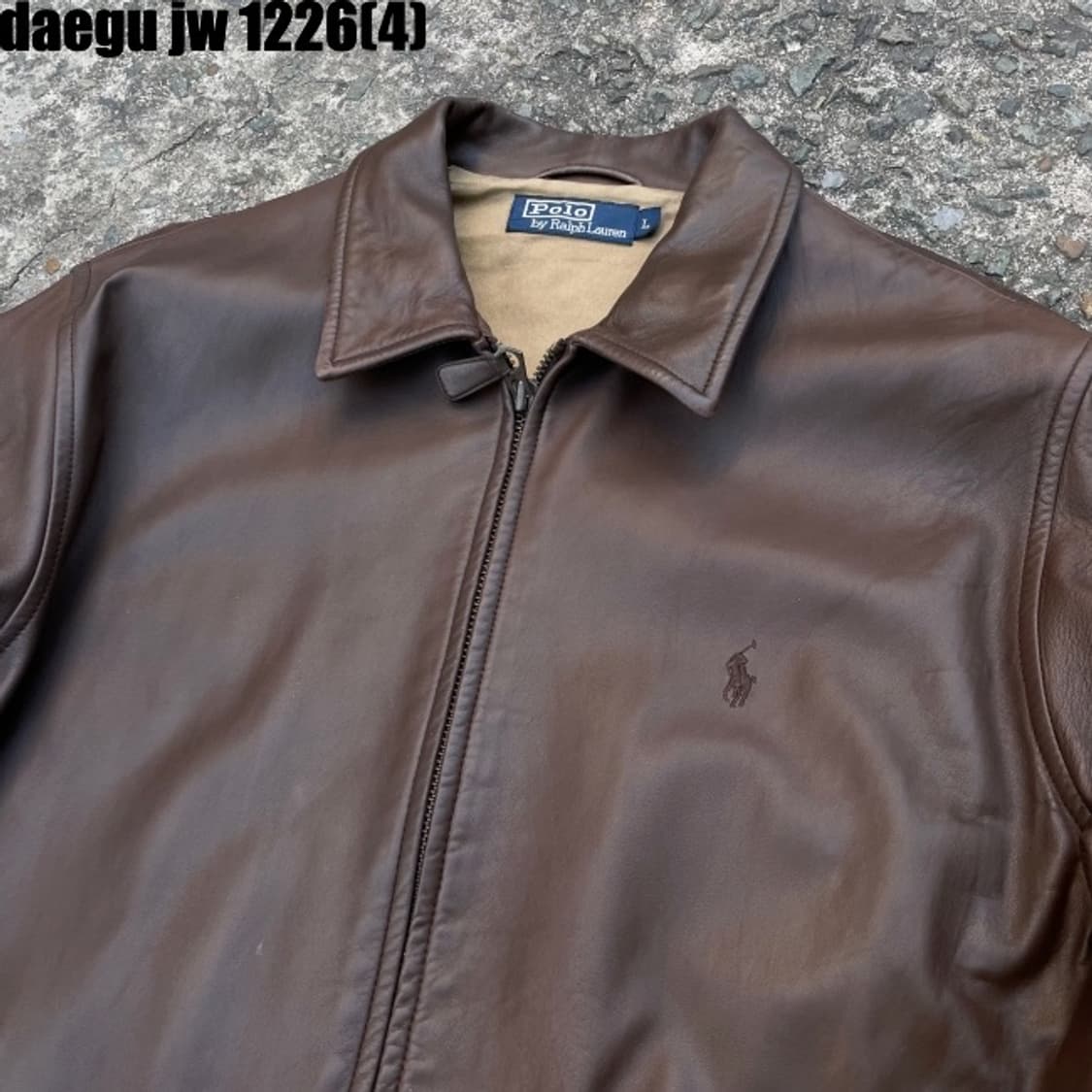 폴로 레더자켓 브라운 상품이미지3