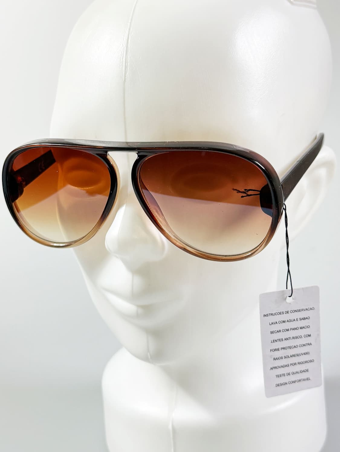 90s O.M 볼드 에비에이터 그라데이션 틴트 빈티지 선글라스 상품이미지8