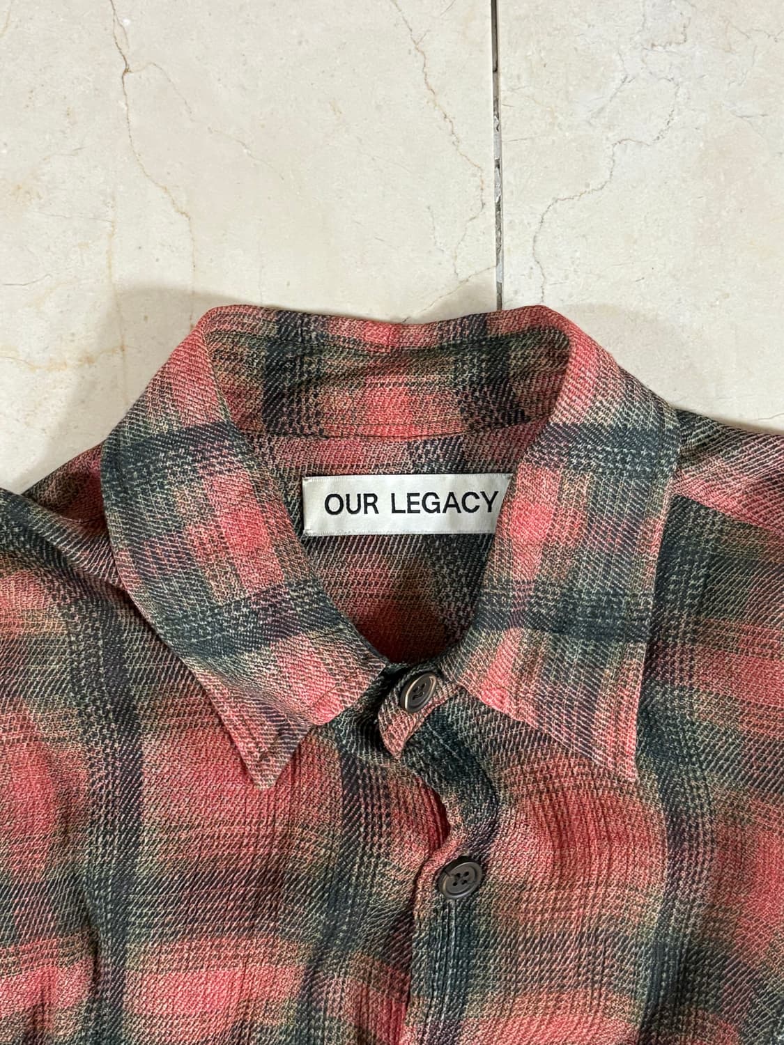 Our Legacy Borrowed Shirt Lumbercheck 상품이미지4