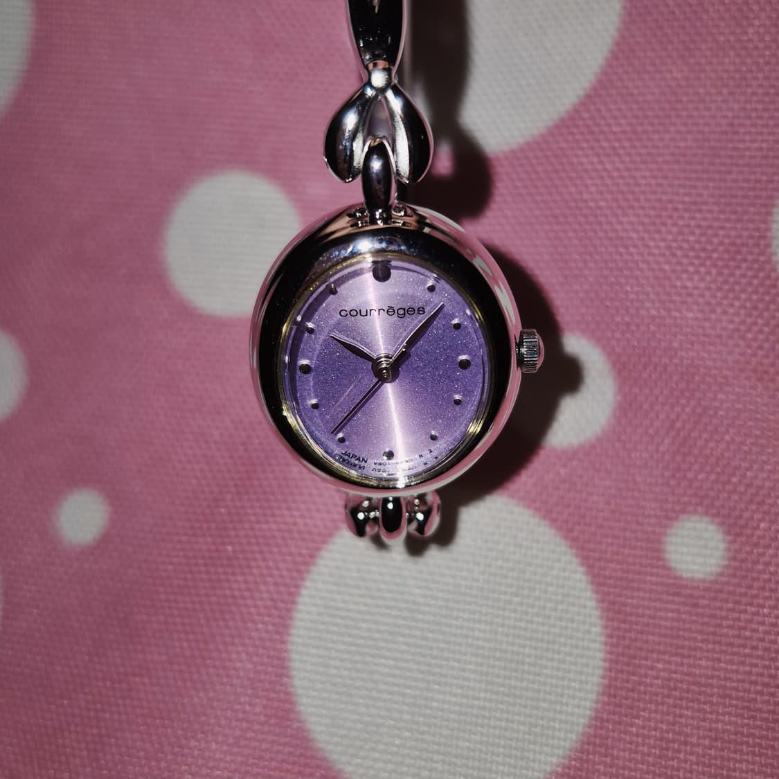 90s 한정 꾸레쥬 스페이스 에이지 핑크 오발 시계 상품이미지7