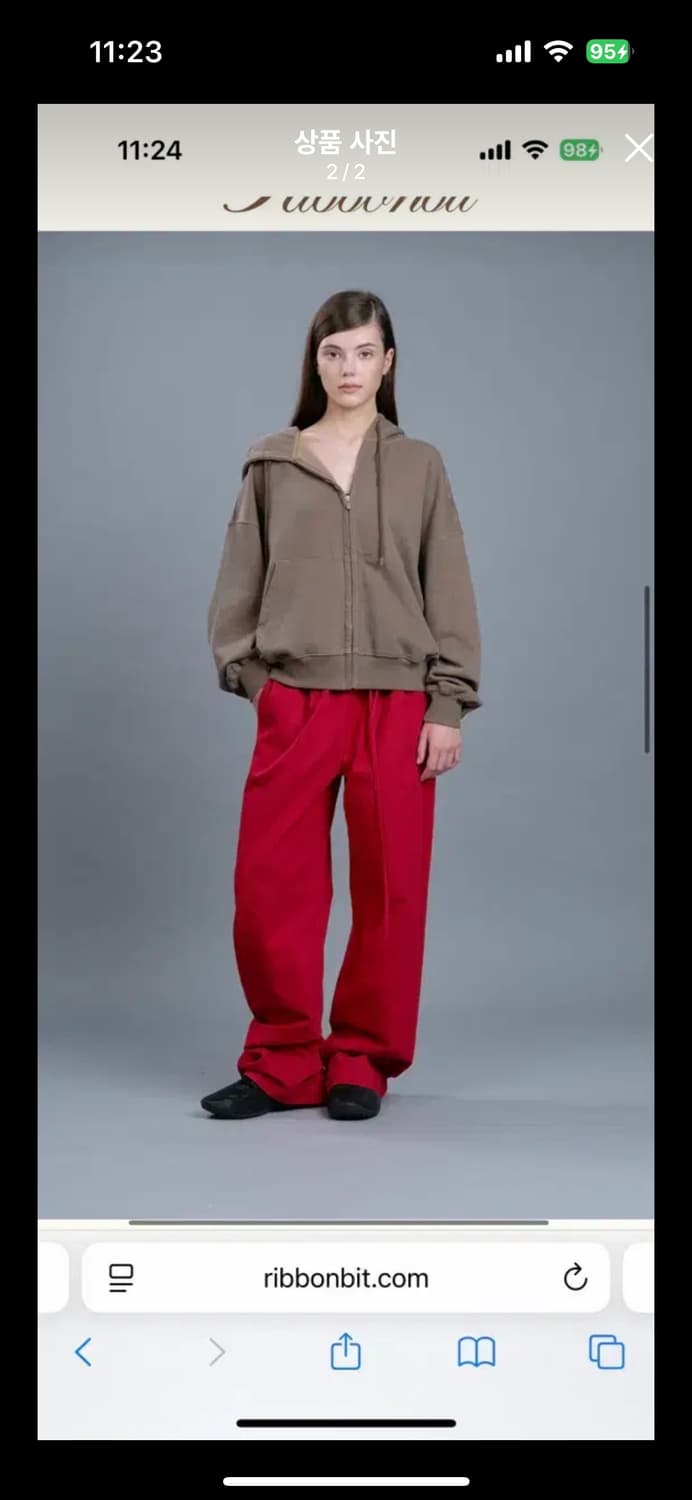 리본빛 vail pants red(지금품절) 상품이미지2