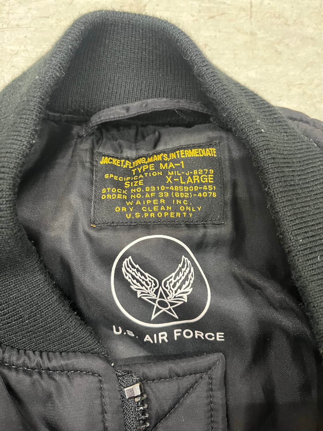 WAIPER 웨이퍼 MA-1 항공자켓 XL V30 상품이미지5