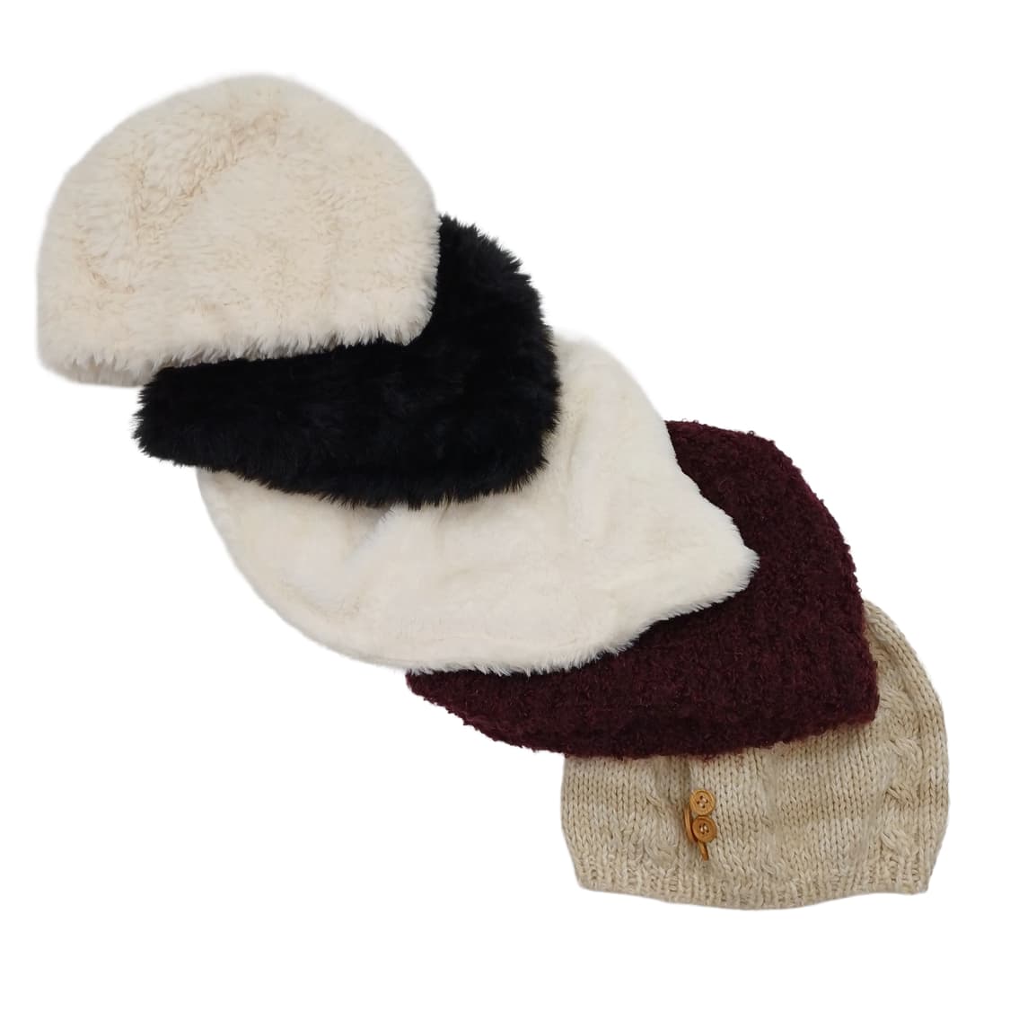 겨울 빈티지 비니/버킷햇/벙거지/털모자 5종[BF10445-154-36] 상품이미지1