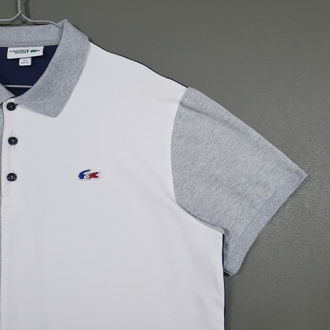 110 (2XL) 라코스테 스포츠 신형 투톤 코튼 폴로 셔츠 반팔 카라티 상품이미지4