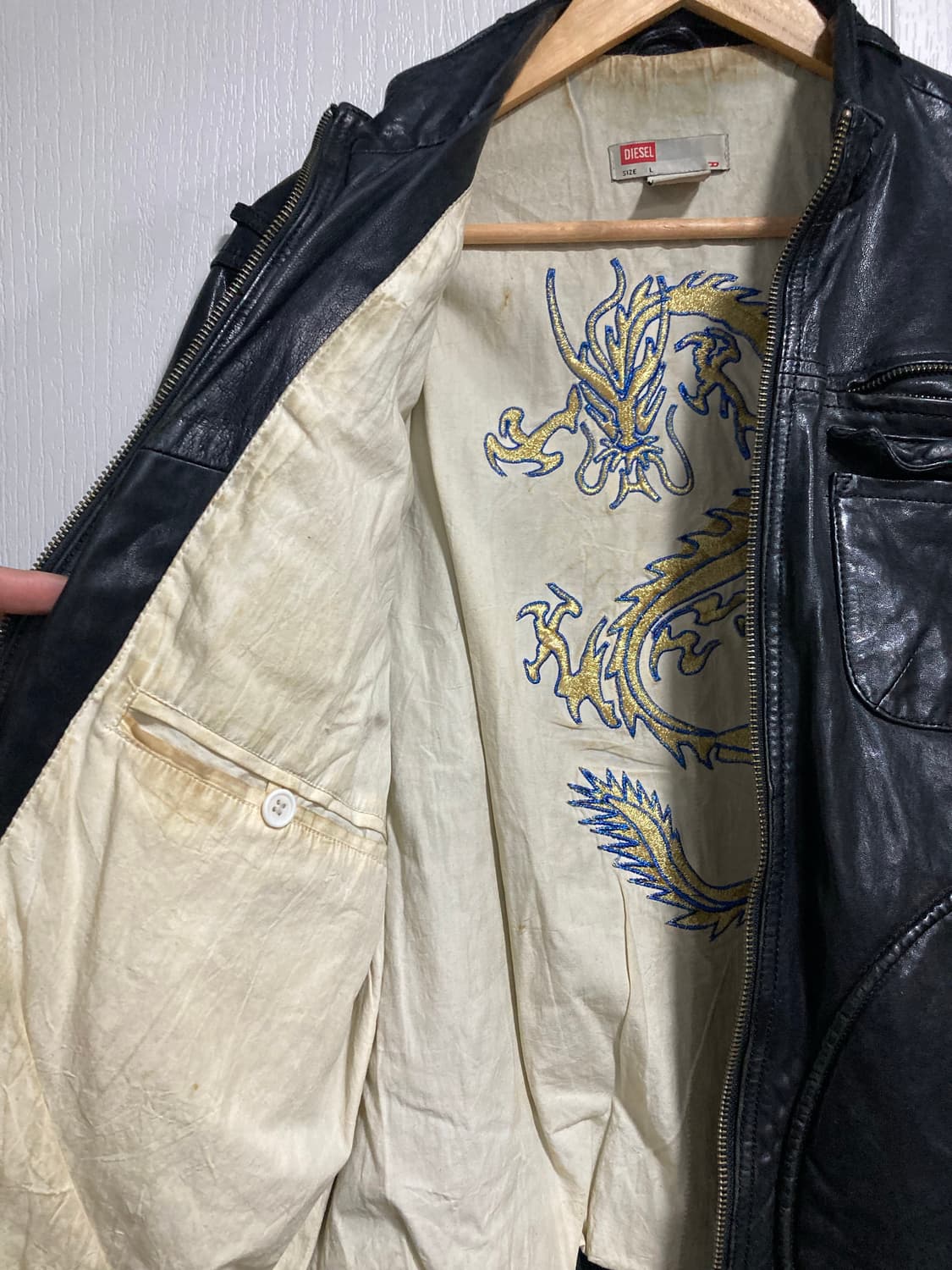 디젤 바이커 가죽 자켓 상품이미지10