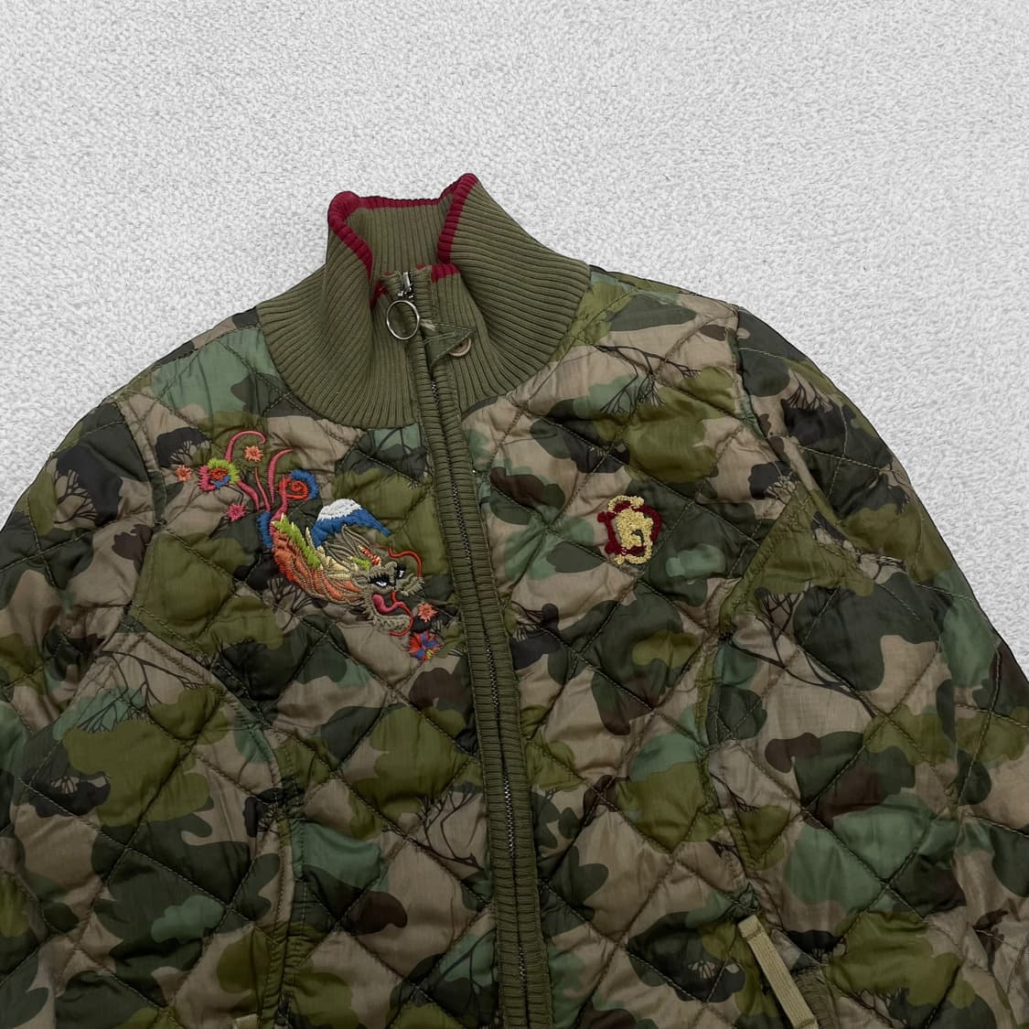 디젤 Diesel 카모플라쥬 오리엔탈 자수 퀄팅 자켓 상품이미지3