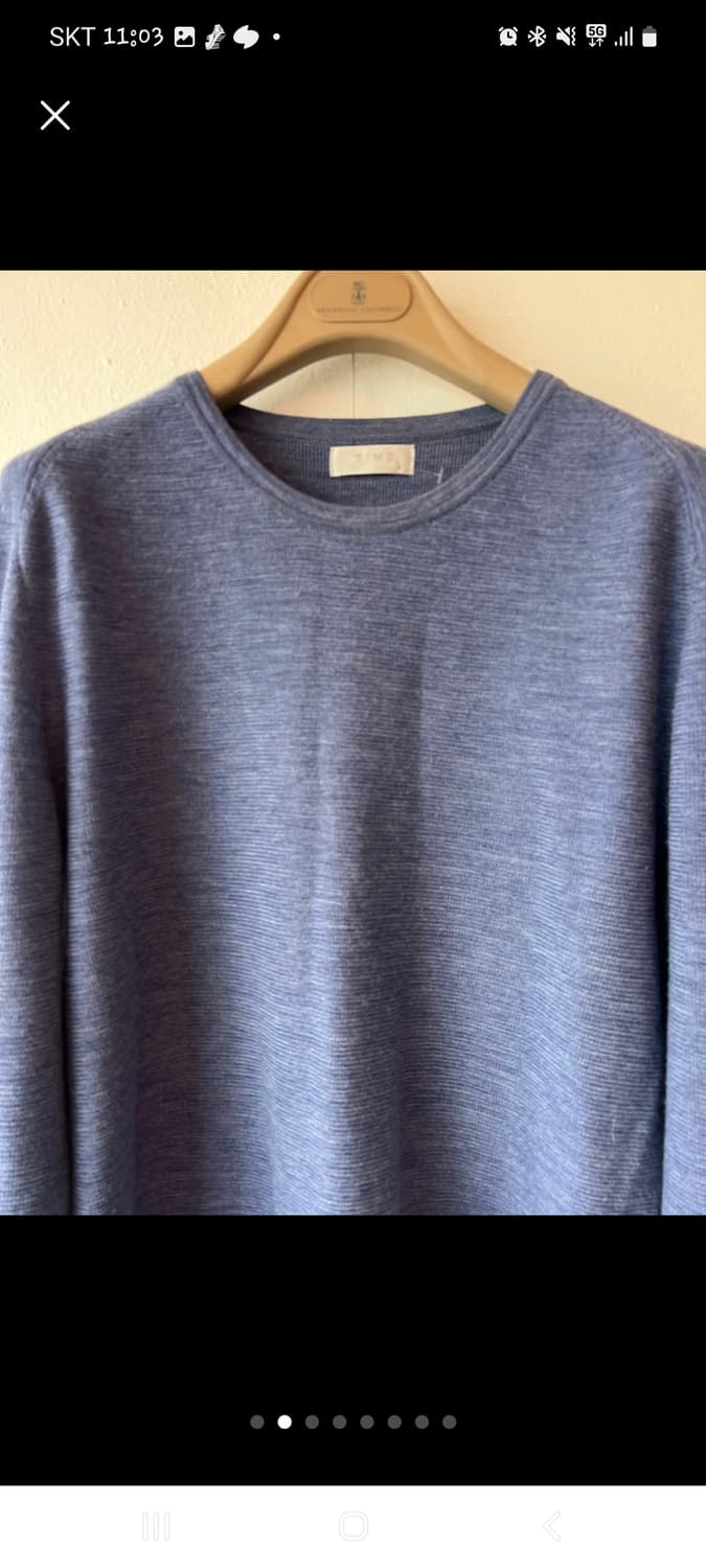 타임 남성 더스티블루 울라운드니트
 상품이미지2