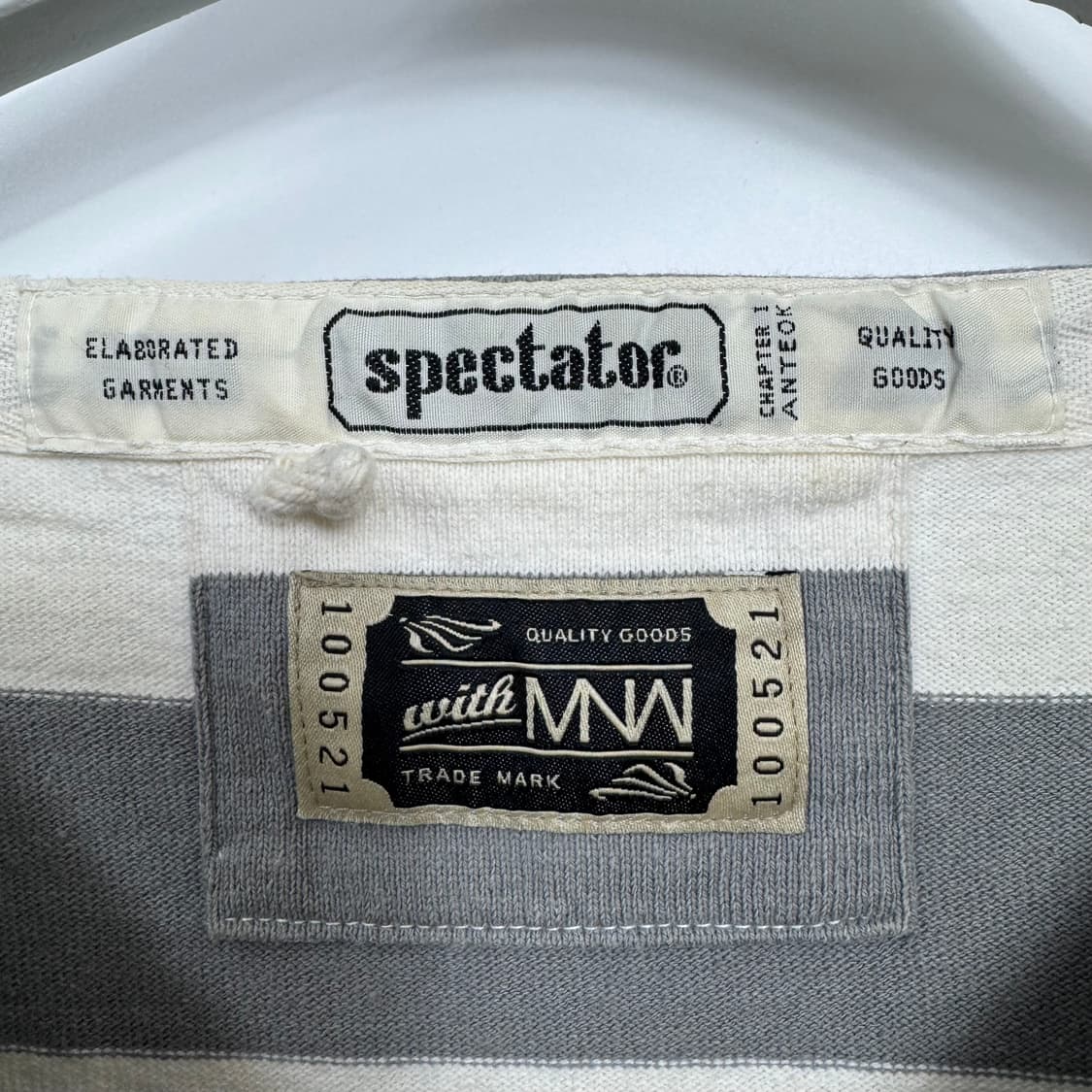 스펙테이터 스트라이프 보트넥 보더 티셔츠 남성XL 상품이미지6