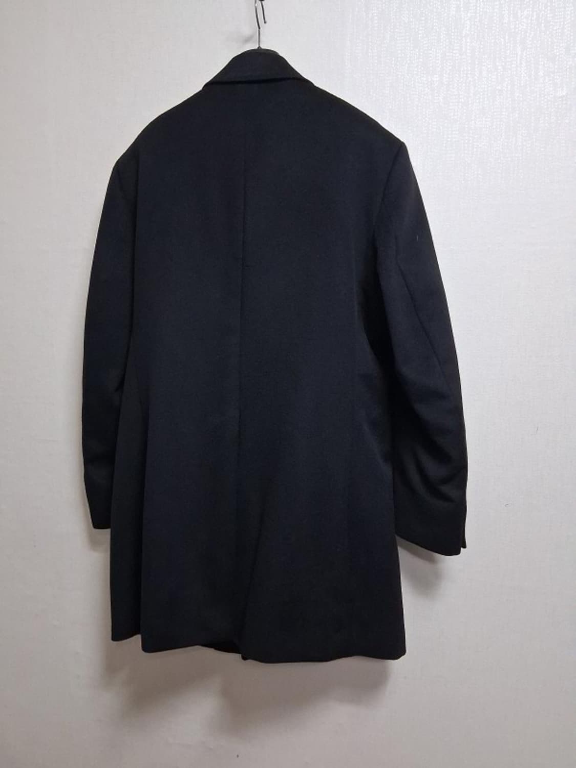 일본빈티지 남성 블랙 퓨어캐시미어코트 표기LL 상품이미지2