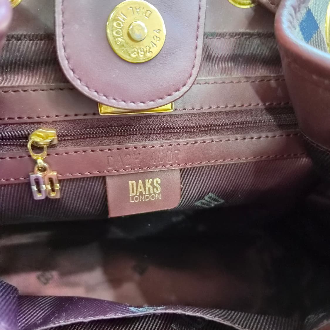 DAKS 빈티지 닥스 체크 복조리백 숄더백 토트백 가방 상품이미지6