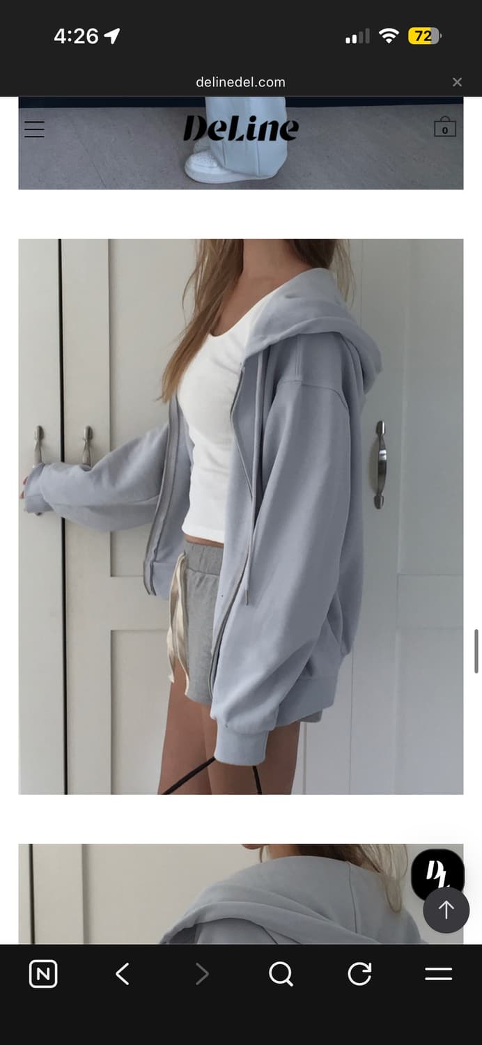 Layer 레이어 도매택 핀터 파스텔 후드집업 상품이미지3