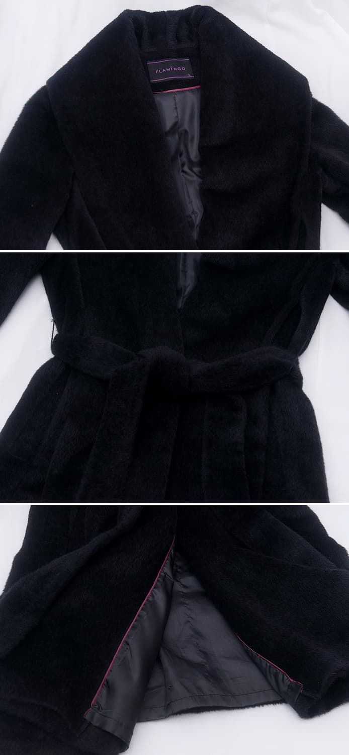 플라밍고 이태리 수리알파카 와이드 숄카라 로브 코트 (M / 55-77) 상품이미지4
